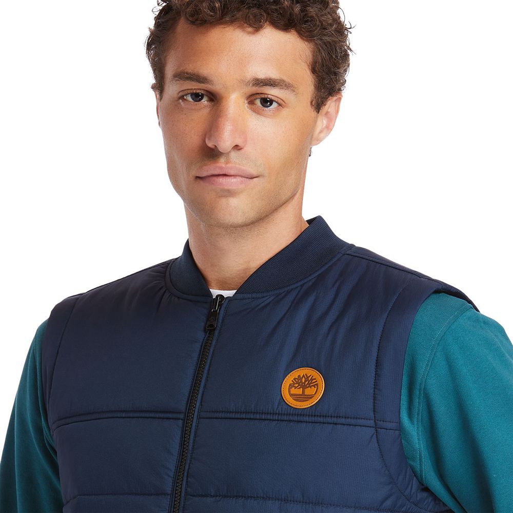 Timberland Mens Vests Foss Mountain Lightweight - Navy - India OR7908563